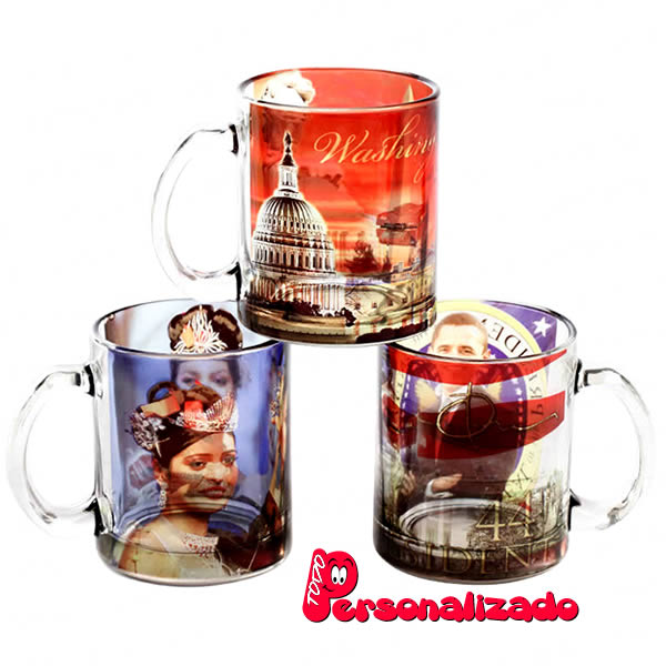 taza de vidrio personalizada