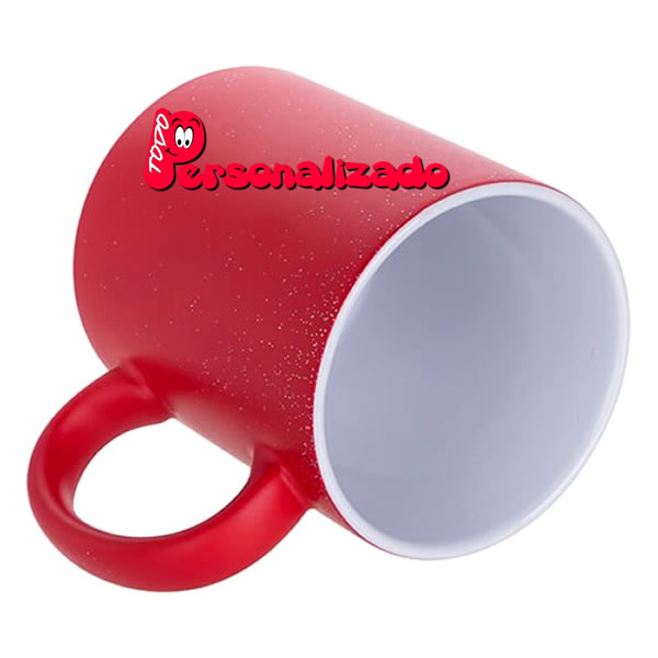 Taza Mágica Glitter Roja - Imagen 2
